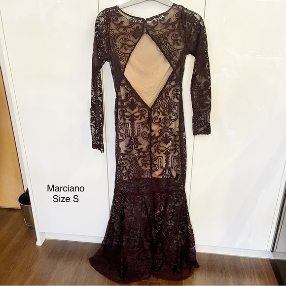 Open Backed Lace Marciano Dress - Picture 1 of 5